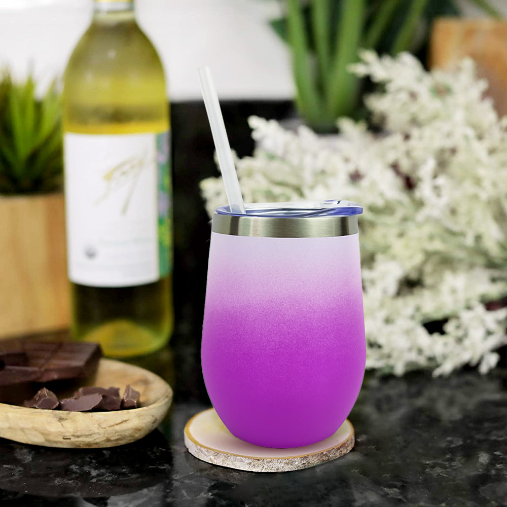 Gradient Purple Wine Tumbler