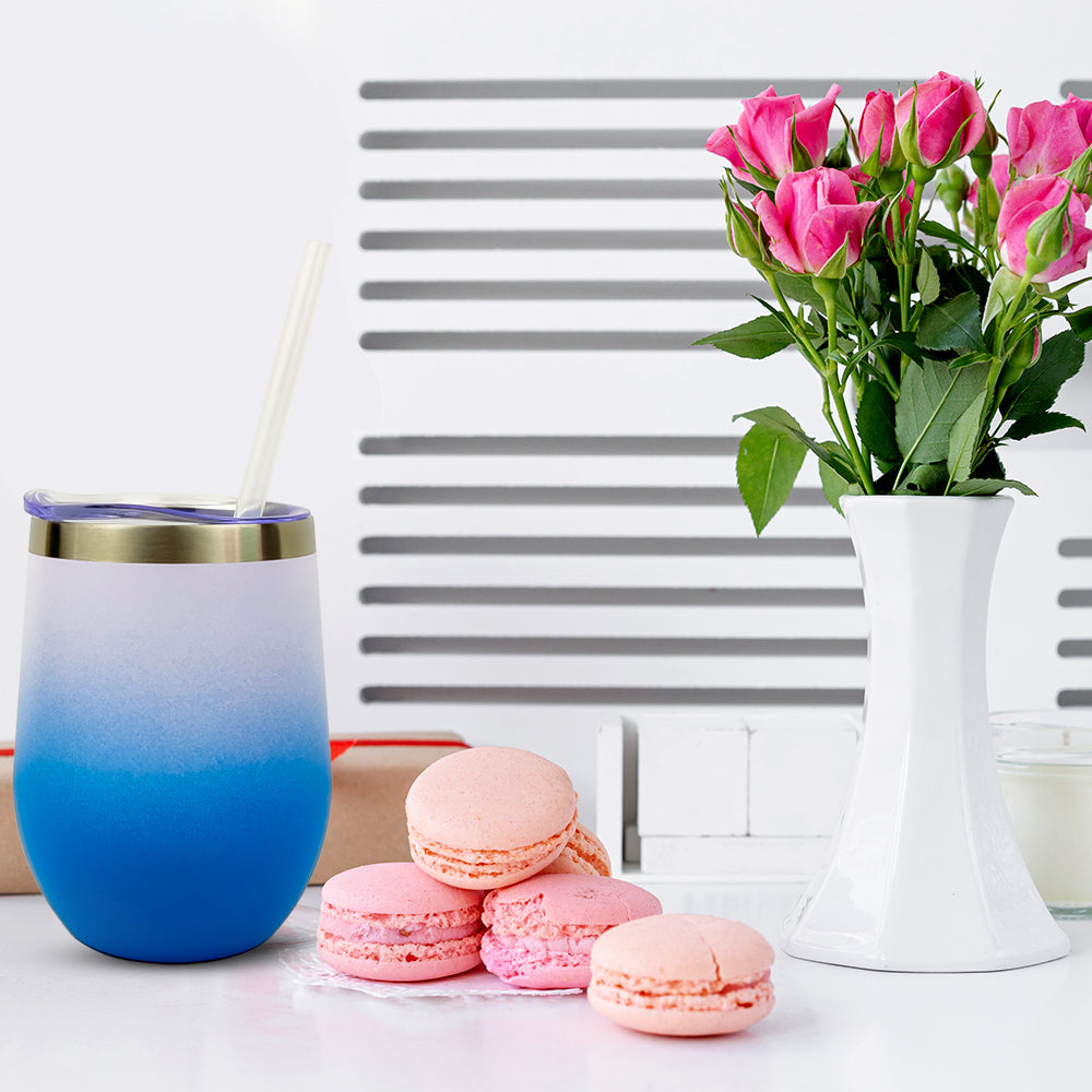 Gradient Blue Wine Tumbler
