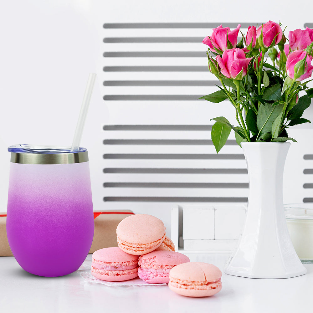 Gradient Purple Wine Tumbler