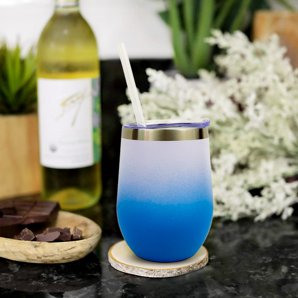 Gradient Blue Wine Tumbler